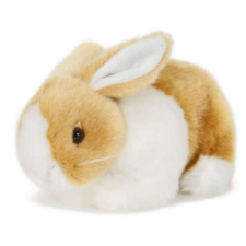  Plüss húsvéti nyuszi - 20 cm - barna-fehér plüssfigura