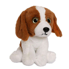Plüss kölyök kutya - basset - 17 cm plüssfigura