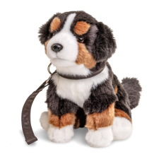  Plüss kutya - Berni pásztor pórázzal 19 cm plüssfigura