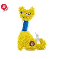  Plüss kutyajáték Sárga macska fogmaszírozóval 23cm Jk 46107-2 játék kutyáknak