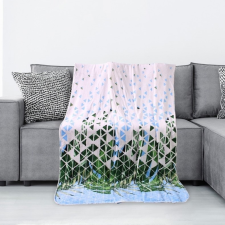 Plüss pléd, Háromszög mintás, 150x200 cm lakástextília