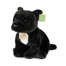Plüss staffordshire bullterrier 30 cm fekete ECO-FRIENDLY plüssfigura