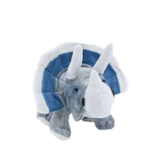 Plüss Triceratops dinoszaurusz figura - 25 cm - szürke/kék plüssfigura