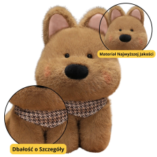 Plüsskutya kendővel barna 25cm plüssfigura