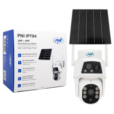 PNI dupla lencsés forgatható FullHd napelemes WiFi kamera mikrofonnal (PNI-IP794) megfigyelő kamera