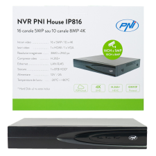 PNI Ip rögzítő, NVR, max. 10db 4K felbontású ip kamerához (PNI-IP816R) megfigyelő kamera tartozék