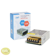 PNI Stabilizált tápegység 12V DC 3.4A (PNI-ST3.4A) biztonságtechnikai eszköz