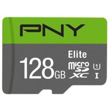 PNY 128gb microsdxc elite class 10 uhs-i v10 a1 + adapterrel p-sdu128v11100el-ge memóriakártya