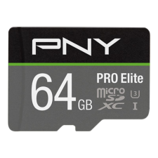 PNY 64GB microSDXC PNY PRO Elite U3 A1 V30 + adapter (P-SDU64GV31100PRO-GE) (P-SDU64GV31100PRO-GE) memóriakártya