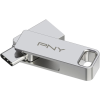 PNY Duo Link 128GB USB 3.0 + USB 3.0 Type C Ezüst