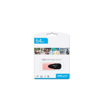 PNY Pen Drive 64GB PNY Attaché 4 Pastel USB2.0 korall (FD64GATT4PAS1KL-EF) (FD64GATT4PAS1KL-EF) pendrive
