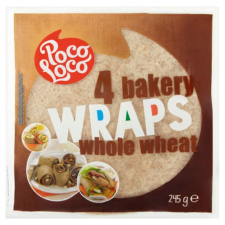 Poco Loco teljes kiőrlésű lágy tortilla 245 g pékárú