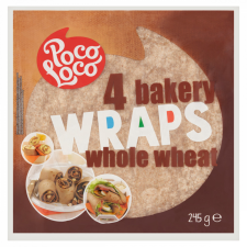  Poco Loco tortilla teljes kiőrlésű liszttel 4 db 245 g előétel és snack