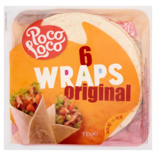 Poco Loco wraps lágy tortilla 370 g pékárú