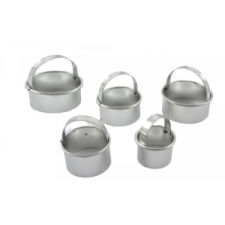  Pogácsaszaggató garnitúra 5db 3-4-5-6-7cm bádog konyhai eszköz