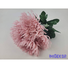  Pók krizantém 7 ágú selyem csokor 42cm - Fáradt Rózsaszín dekorációs kellék