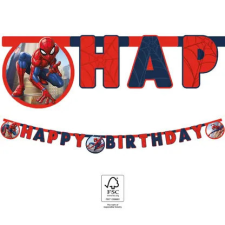 Pókember Spiderman Crime Fighter, Pókember Happy Birthday felirat FSC 2 m party kellék