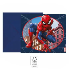 Pókember Spiderman Crime Fighter, Pókember Party meghívó 6 db-os FSC party kellék