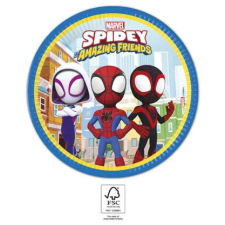 Pókember Spidey, Pókember papírtányér 8 db-os 23 cm FSC party kellék