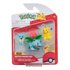  Pokémon 3 db-os figura csomag - Pikachu, Horsea, Ivysaur játékfigura