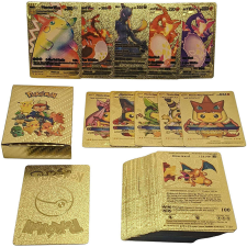 Pokemon IdeallStore® kártyakészlet, Gold GTX, gyűjtői kiadás, 55 db, arany kártyajáték