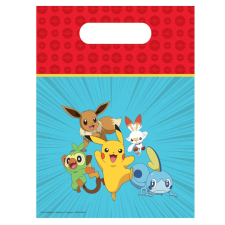 Pokémon Next Generation műanyag ajándéktasak, ajándékzacskó 6 db-os party kellék