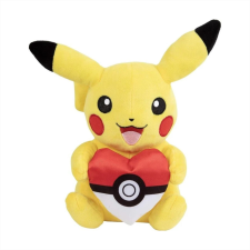  Pokémon plüssfigura - Pikachu pokélabda szívvel, 20 cm plüssfigura
