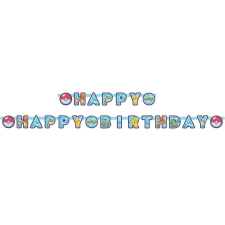 Pokemon Pokémon Happy Birthday felirat party kellék