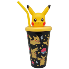 Pokemon Pokémon Pikachu műanyag 3D szívószálas pohár 443 ml babaétkészlet