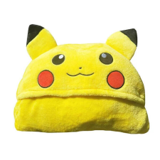 Pokémonok kapucnis plüss takaró - Pikachu lakástextília