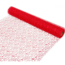  Pókhálós csomagoló piros 48cmx5y dekorációs kellék