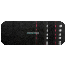  Pola csíkos törölköző Fekete 50x90 cm lakástextília