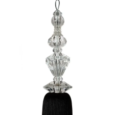  Pola egy bojtos függönyelkötő Fekete lakástextília