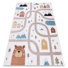 Polar Szőnyeg FUN Polar gyerekeknek, utcák, erdő, krém 80x150 cm lakástextília