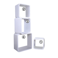  Polc, fehér, DIDO bútor