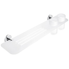 Polc Nimco Unix pohárral együttkróm UNX36058DW26 fürdőszoba bútor