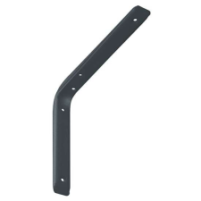  Polctartó konzol fém íves 250x300mm fekete 5152 bútor
