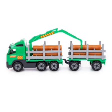 Polesie faszállító teherautó - Volvo PowerTruck, 77 x 19 x 25 cm autópálya és játékautó