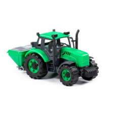 POLESIE Toys Traktor vetőgép ZÖLD autópálya és játékautó