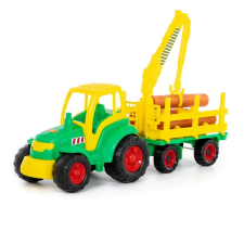 Polesie Traktor fa pótkocsival - Champion, 68x22x26 cm, Polesie autópálya és játékautó
