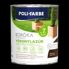 Poli-Farbe BORÓKA OLDÓSZERES FAKONZERVÁLÓ VÉKONYLAZÚR 0,75L FB09 ÉBENFA favédőszer és lazúr