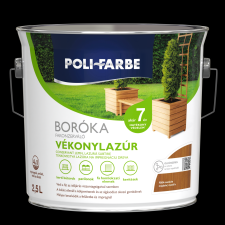 Poli-Farbe BORÓKA OLDÓSZERES FAKONZERVÁLÓ VÉKONYLAZÚR 2,5L FB04 MANDULA favédőszer és lazúr
