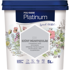 Poli-Farbe PLATINUM SZÍNES BELTÉRI DISZPERZIÓS FALFESTÉK 5L E30 EZÜST PÁZSITSZULÁK fal- és homlokzatfesték