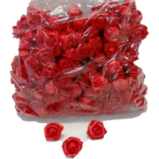  Polifoam rózsa fej virágfej habvirág 4 cm piros habrózsa dekorációs kellék