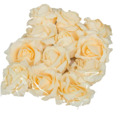  Polifoam rózsa fej virágfej habvirág 6 cm vanília habrózsa dekorációs kellék