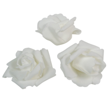  Polifoam rózsa virágfej D7cm WH 12db-os dekorációs kellék