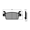 POLINI eredeti fékbetétek hátsó Kymco AK 550 Polini Futómű és fék alkatrészek Fékalkatrészek