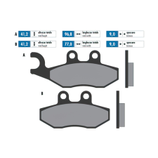 POLINI szinterezett fékbetétek Piaggio / Gilera / Vespa számára Polini Futómű és fék alkatrészek Fékalkatrészek egyéb motorkerékpár alkatrész
