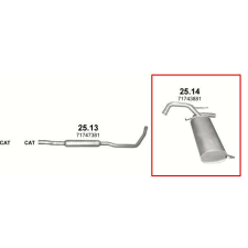 POLMO Polmo hátsó kipufogó dob, FIAT Sedici, SUZUKI SX4 I autóalkatrész