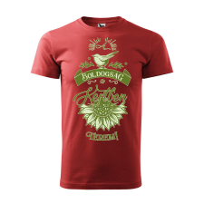  Póló A boldogság a kertben terem! mintával - Terrakotta XXL méretben ajándéktárgy